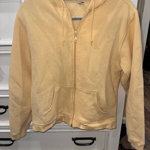 Light Yellow Zip-Up Hoodie